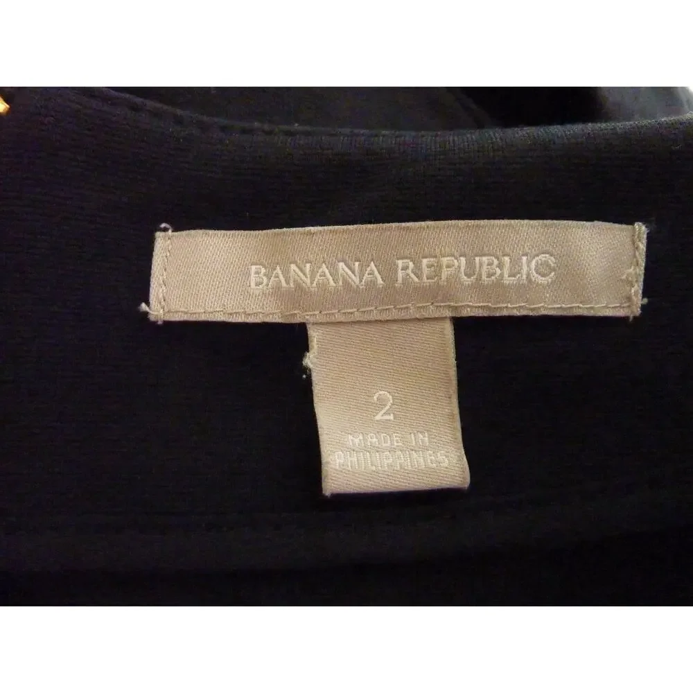 Banana Republic Black 3/4 Sleeve Dress 2